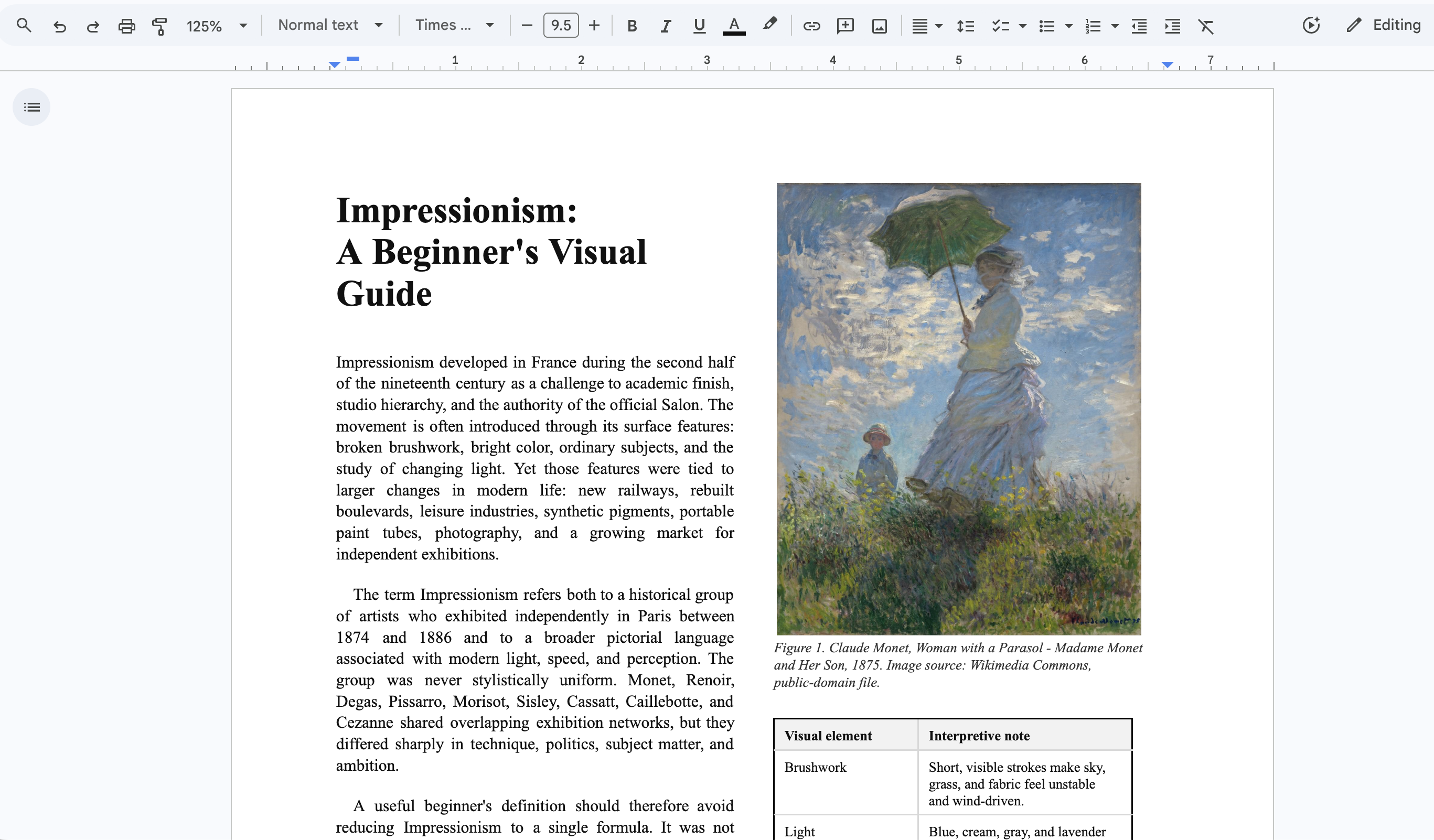 Converted PDF open as an editable Google Doc